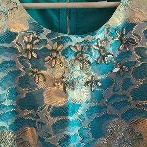 Pim + Larkin Cocktail Metallic Shift Dress